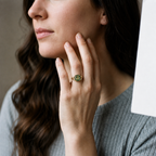 Timeless Cushion Peridot Vintage Ring in 14k Yellow Gold