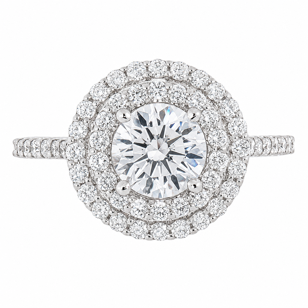 Marielle - Halo - Round - White Gold