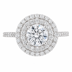 Marielle - Halo - Round - White Gold