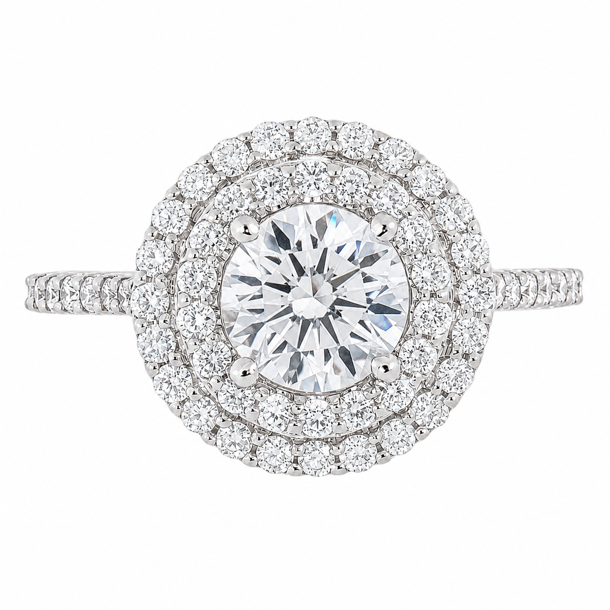 Marielle - Halo - Round - White Gold