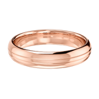 Thin Grooved - Rose Gold - Plain