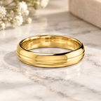 Thin Grooved - Yellow Gold - Plain