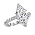 Brilliance Marquise Ring - Marquise - White Gold - Pavé