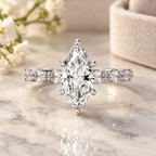 Oppulence - Marquise - White Gold - Pavé