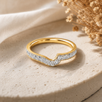 Wave - Round - Yellow Gold - Pavé