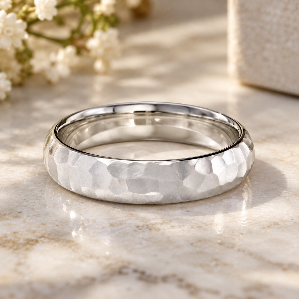 Forge - White Gold - Hammered