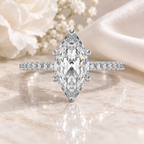 Brilliance Marquise Ring - Marquise - White Gold - Pavé