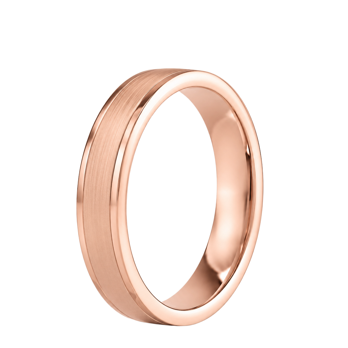 Double Grooved - Rose Gold - Brushed