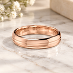 Thin Grooved - Rose Gold - Plain