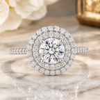Marielle - Halo - Round - White Gold