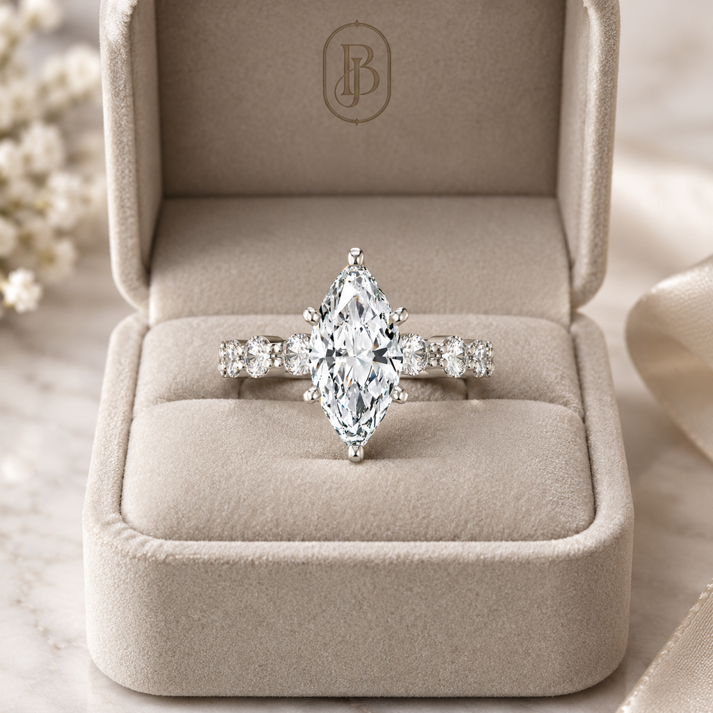 Oppulence - Marquise - White Gold - Pavé