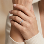 Wave - Round - White Gold - Pavé