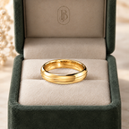 Thin Grooved - Yellow Gold - Plain