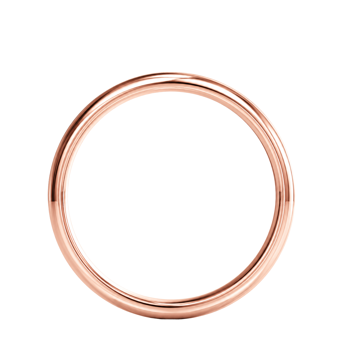 Thin Grooved - Rose Gold - Plain