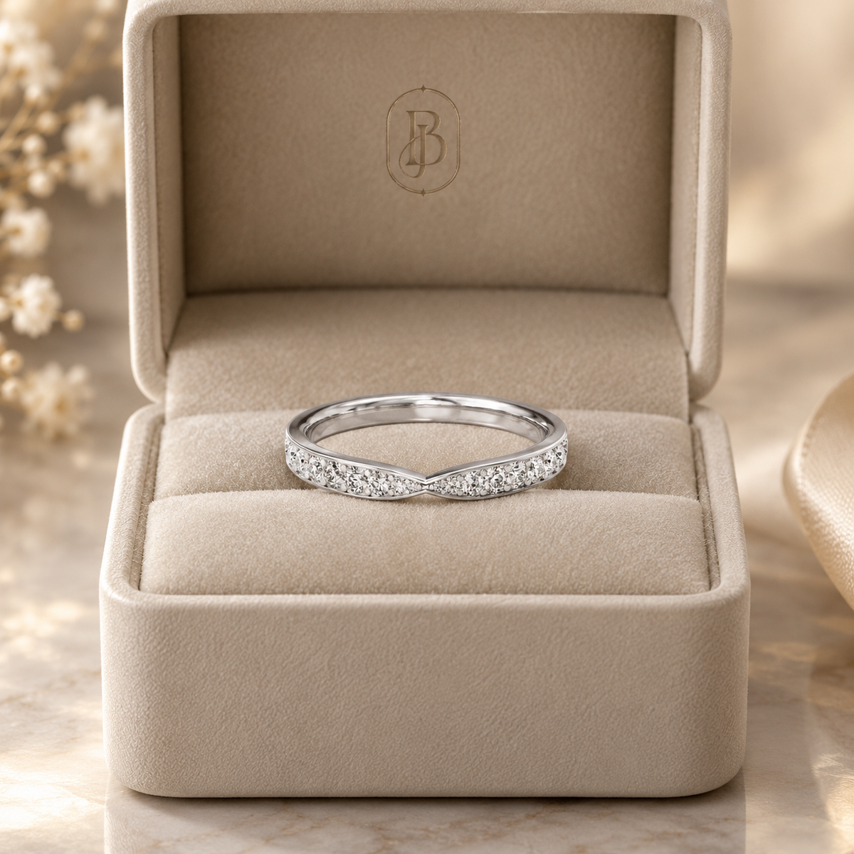Intersect - Round - White Gold - Pavé
