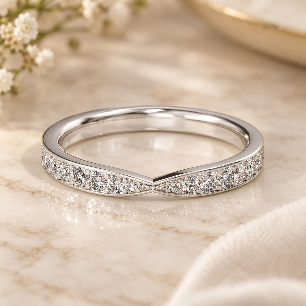 Intersect - Round - White Gold - Pavé