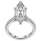 Brilliance Marquise Ring - Marquise - White Gold - Pavé