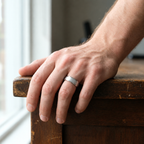 Double Grooved - White Gold - Brushed