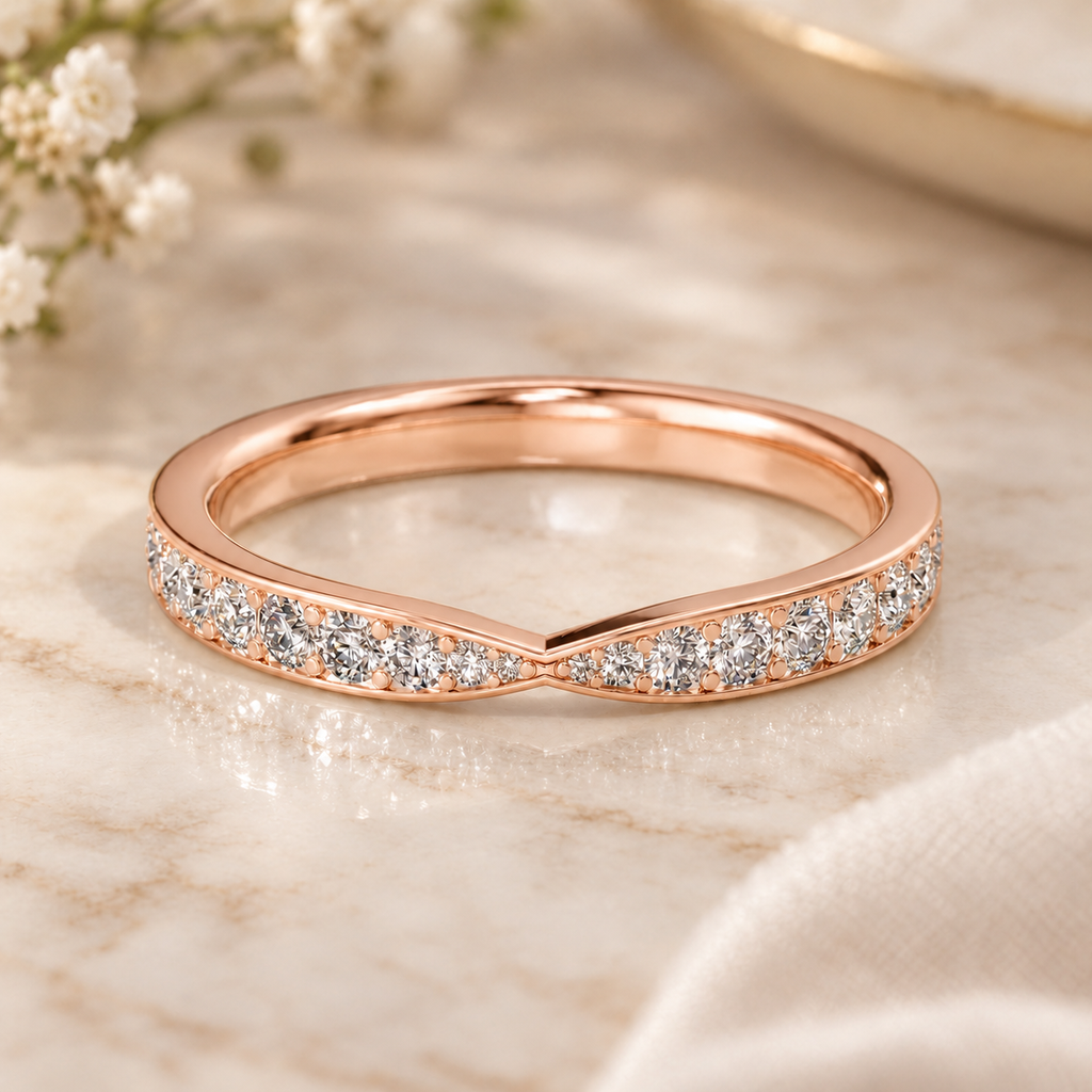 Intersect - Round - Rose Gold - Pavé