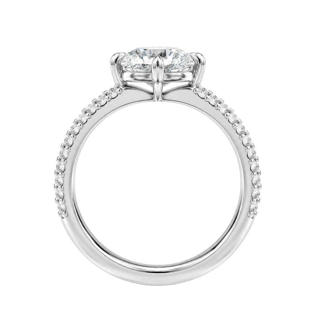 Blaire - Pear - White Gold - Pavé