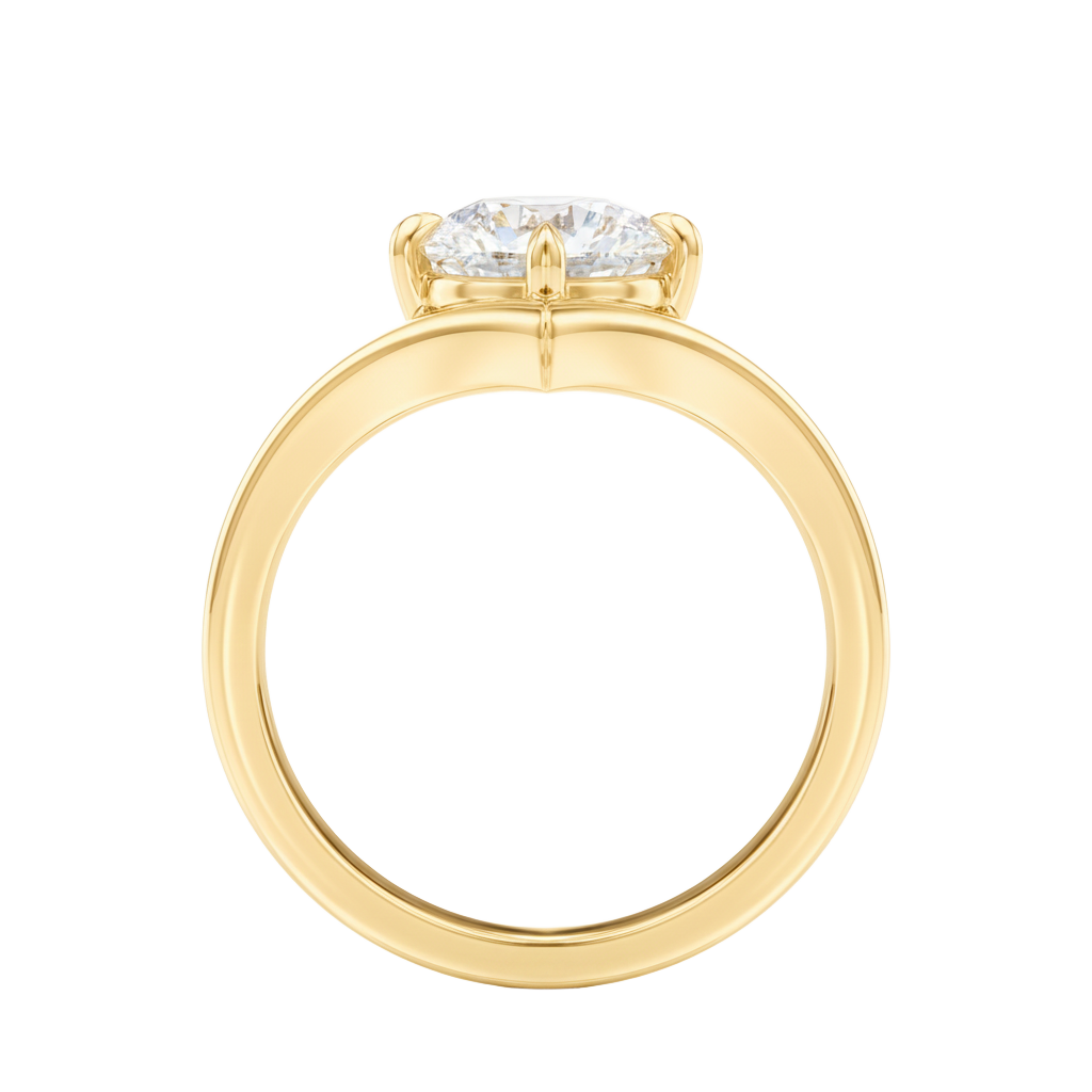 Blaire - Pear - Yellow Gold - Plain
