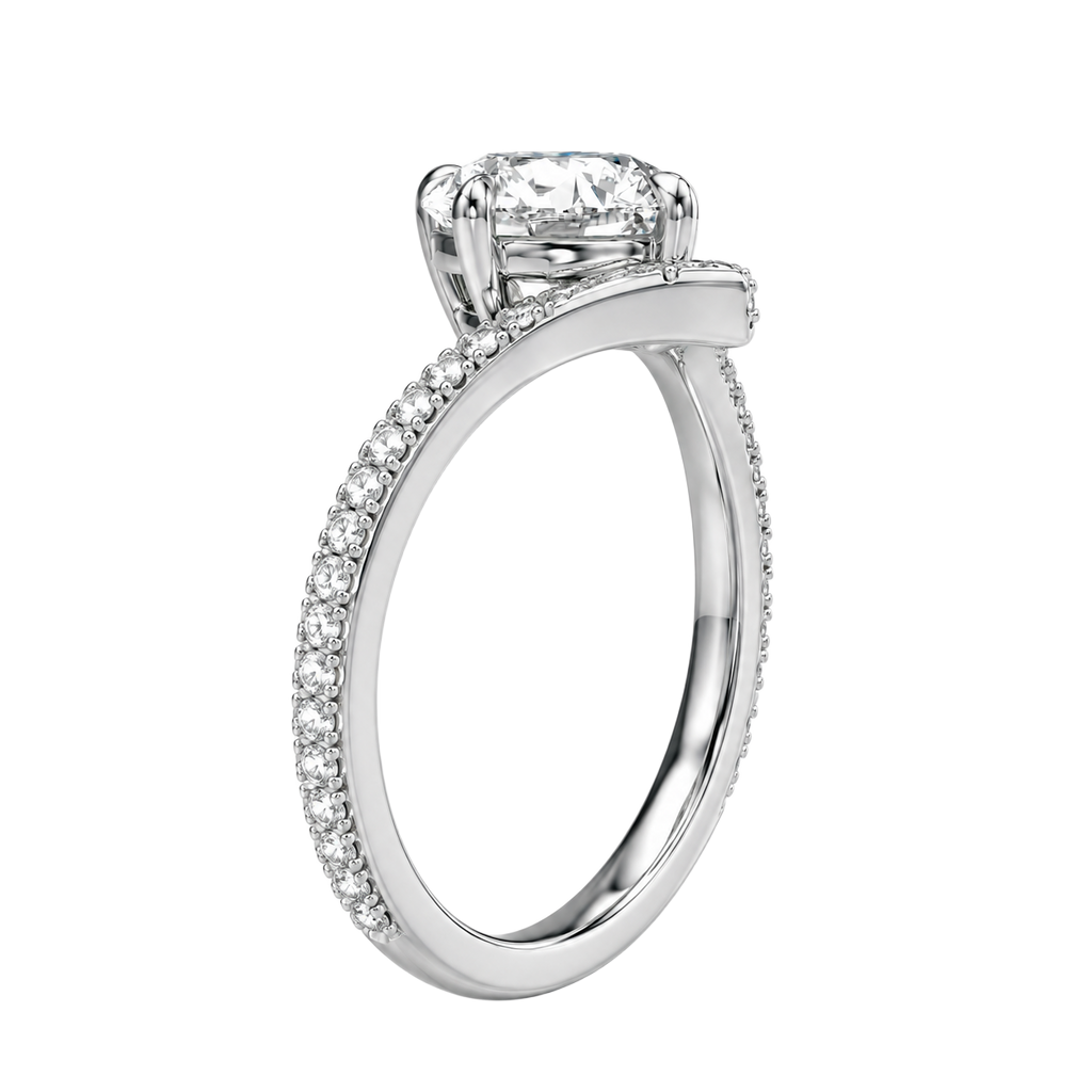 Blaire - Round - White Gold - Pavé