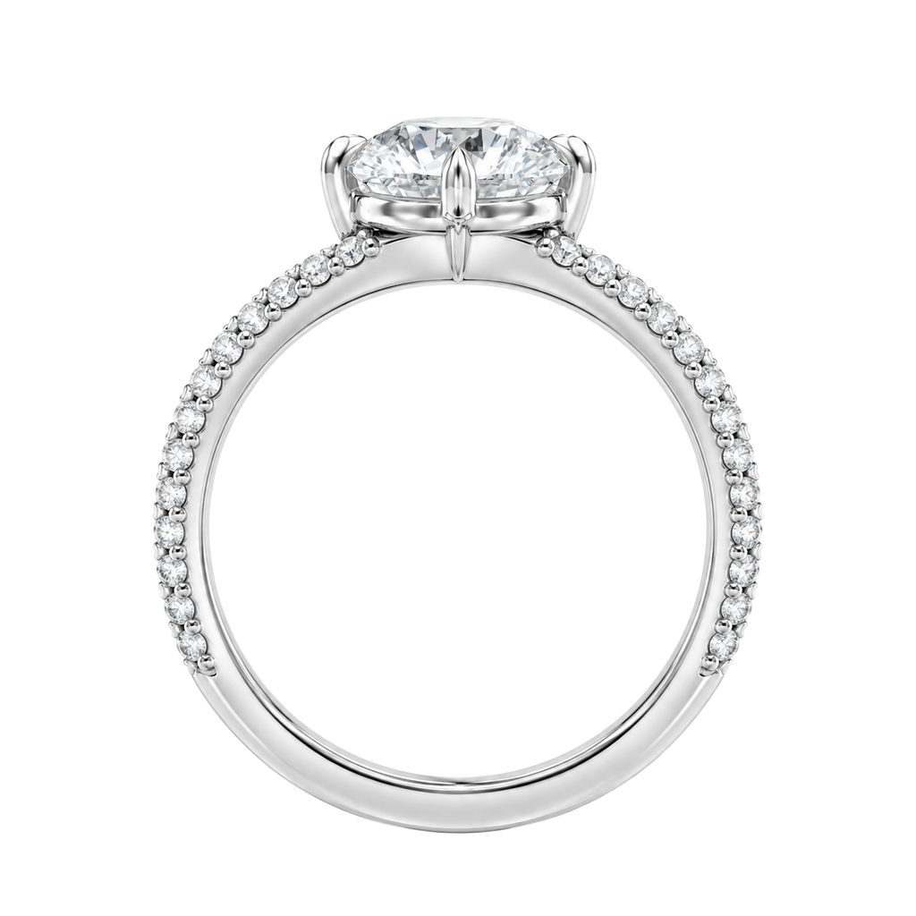 Blaire - Round - White Gold - Pavé