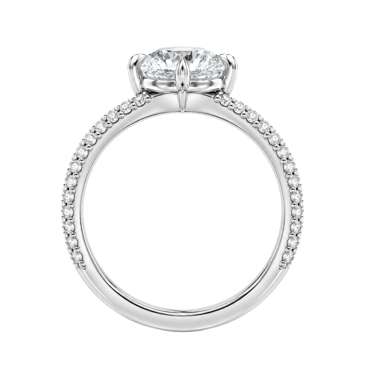 Blaire - Round - White Gold - Pavé