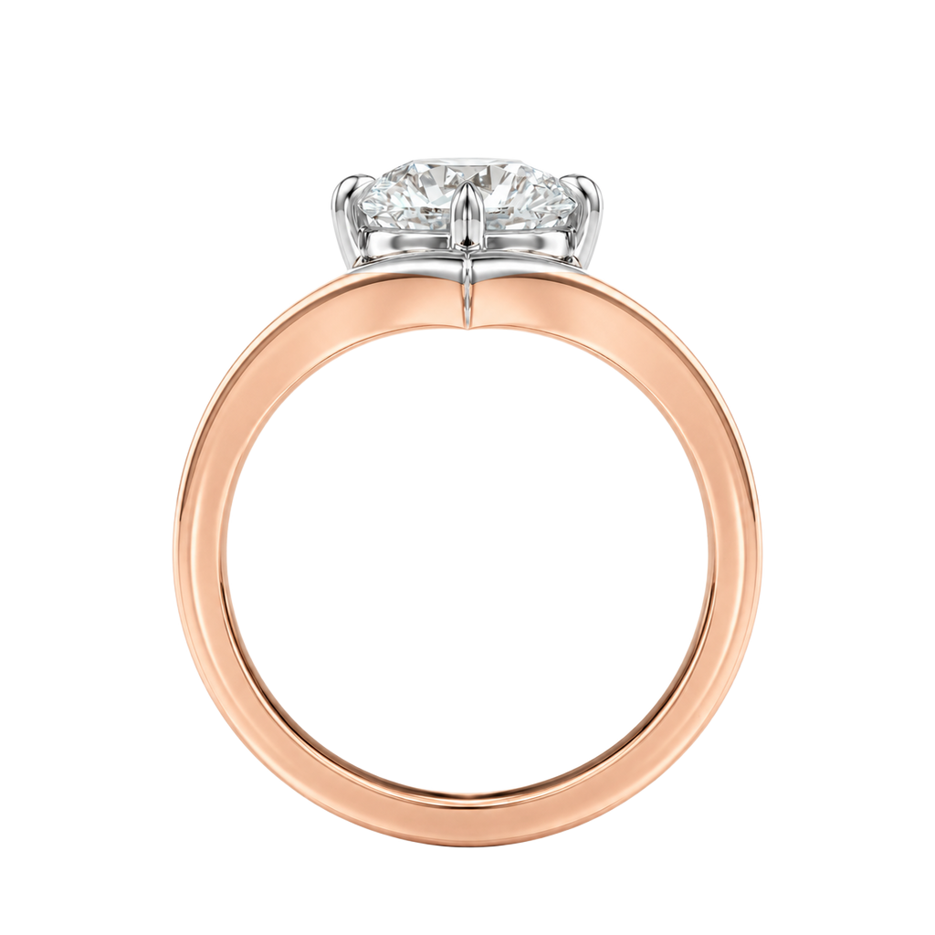 Blaire - Round - Rose/White Tone - Plain