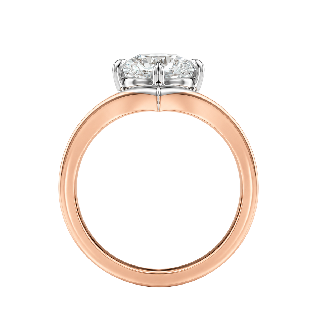 Blaire - Round - Rose/White Tone - Plain