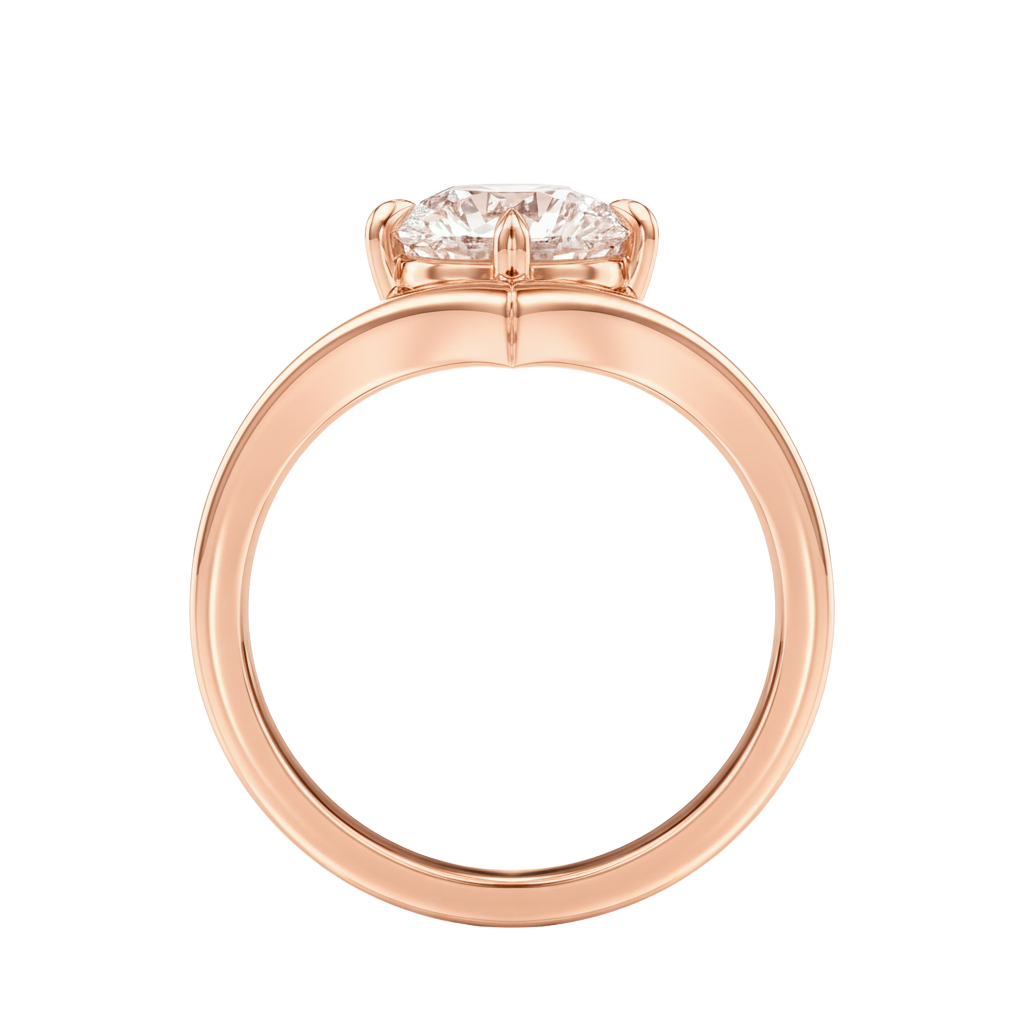 Blaire - Round - Rose Gold - Plain