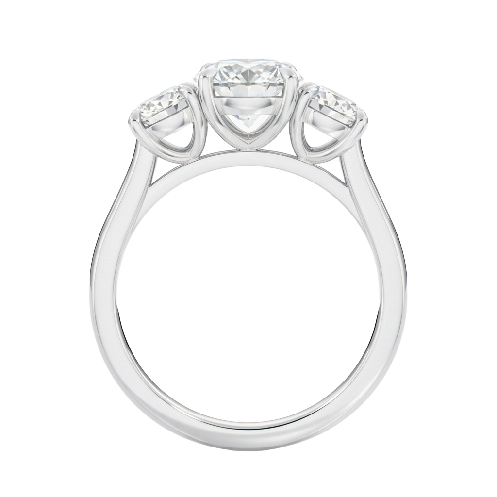 Elysium - Round - White Gold - Channel