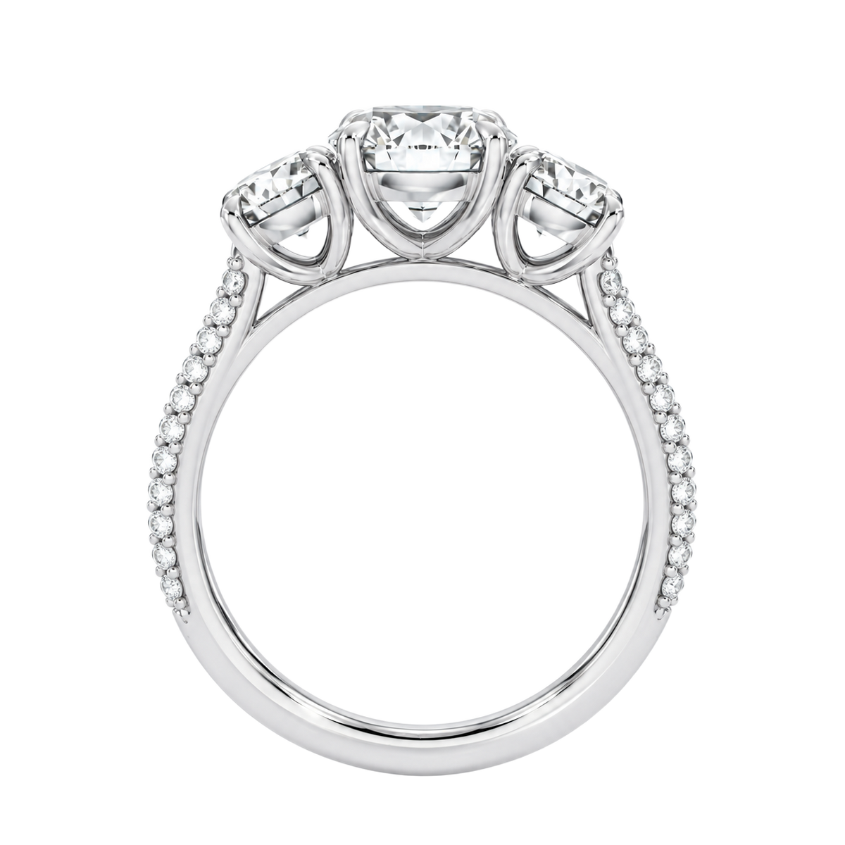 Elysium - Round - Platinum - Pavé