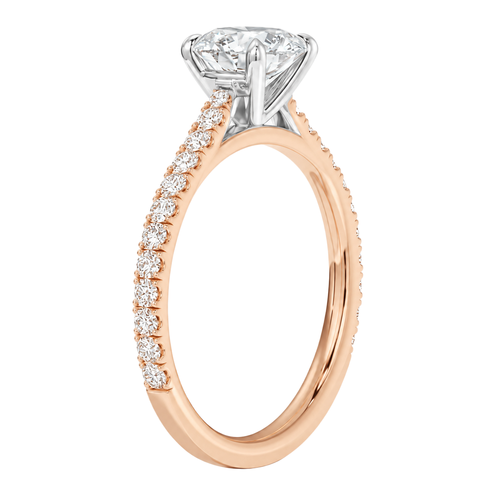 Talia - Oval - Rose/White Tone - Pavé