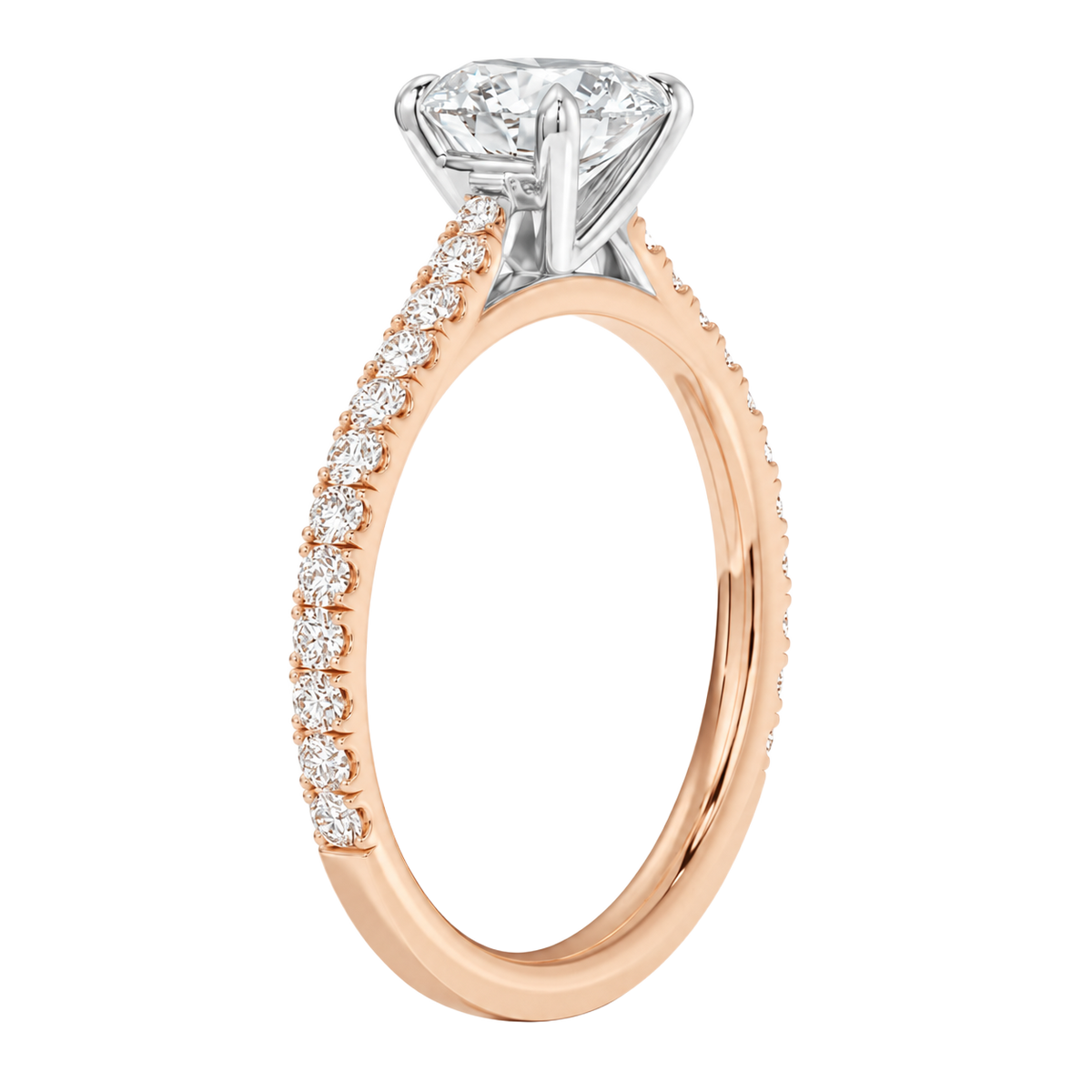 Talia - Emerald - Rose/White Tone - Pavé