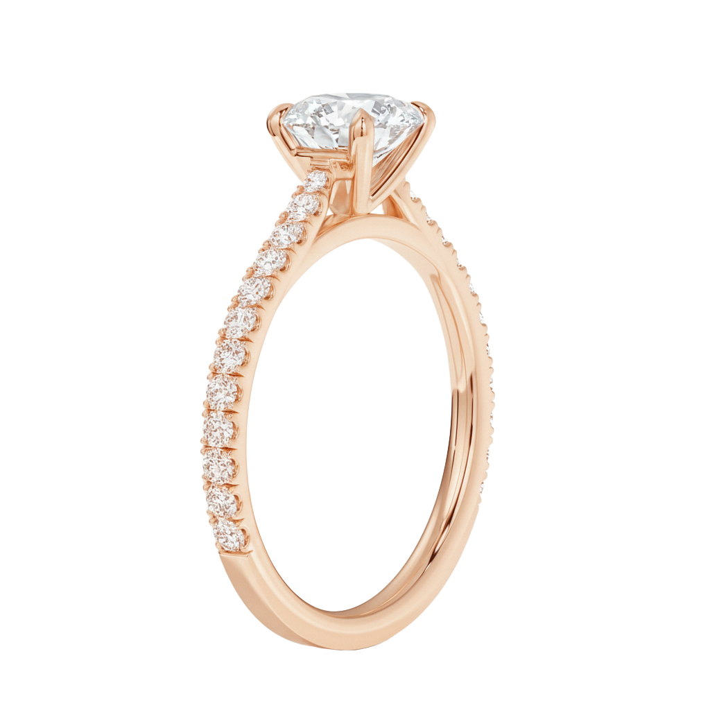 Talia - Princess - Rose Gold - Pavé