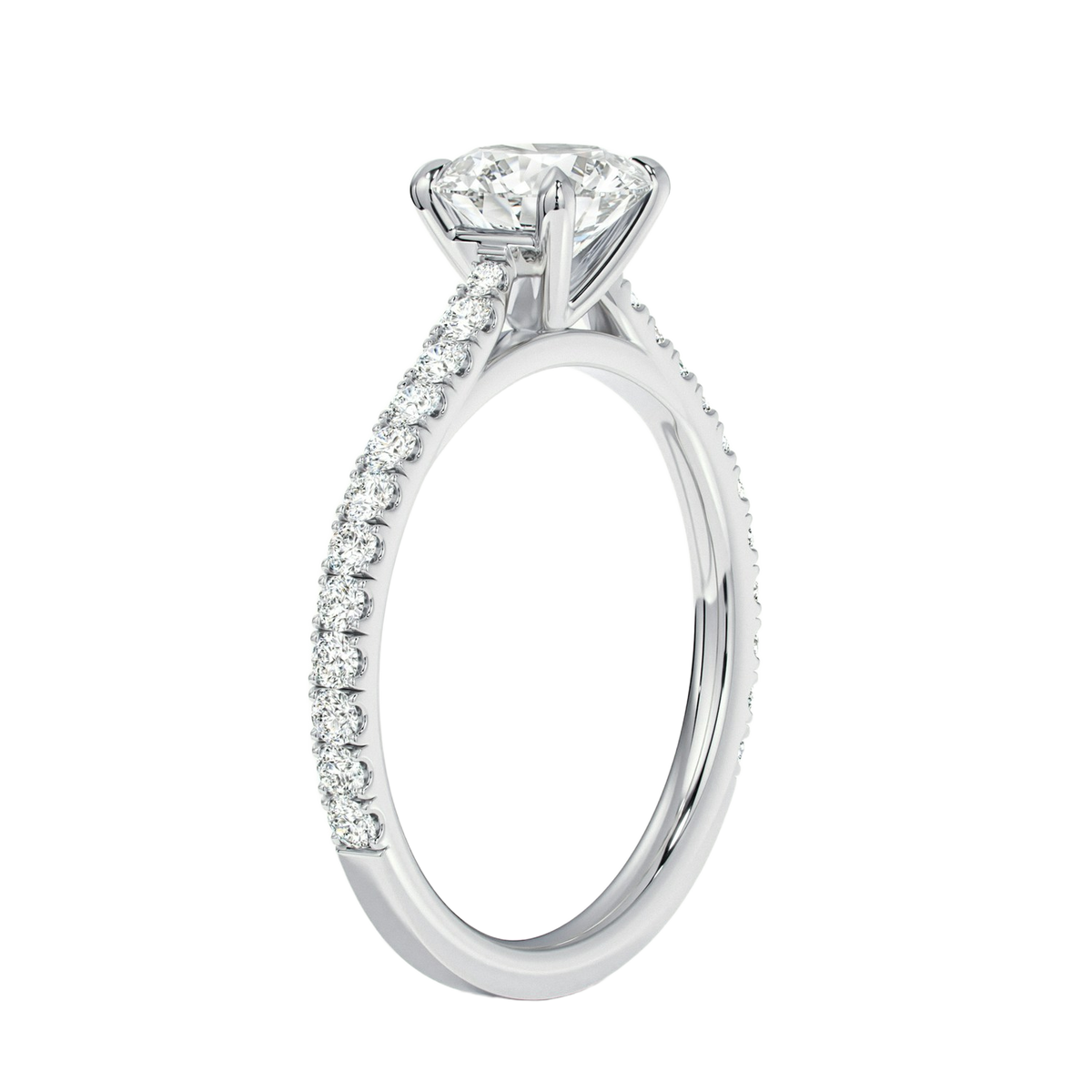 Talia - Oval - Platinum - Pavé
