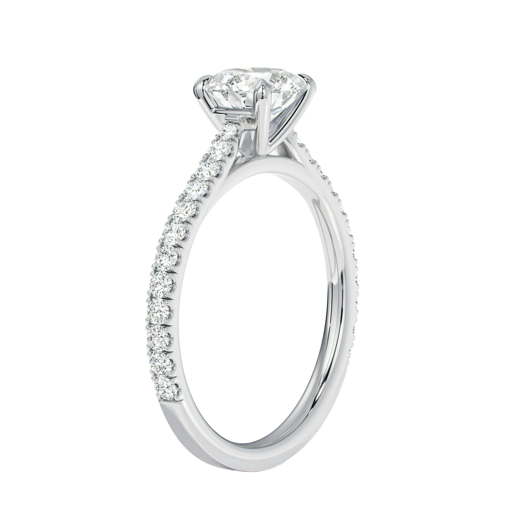 Talia - Emerald - White Gold - Pavé
