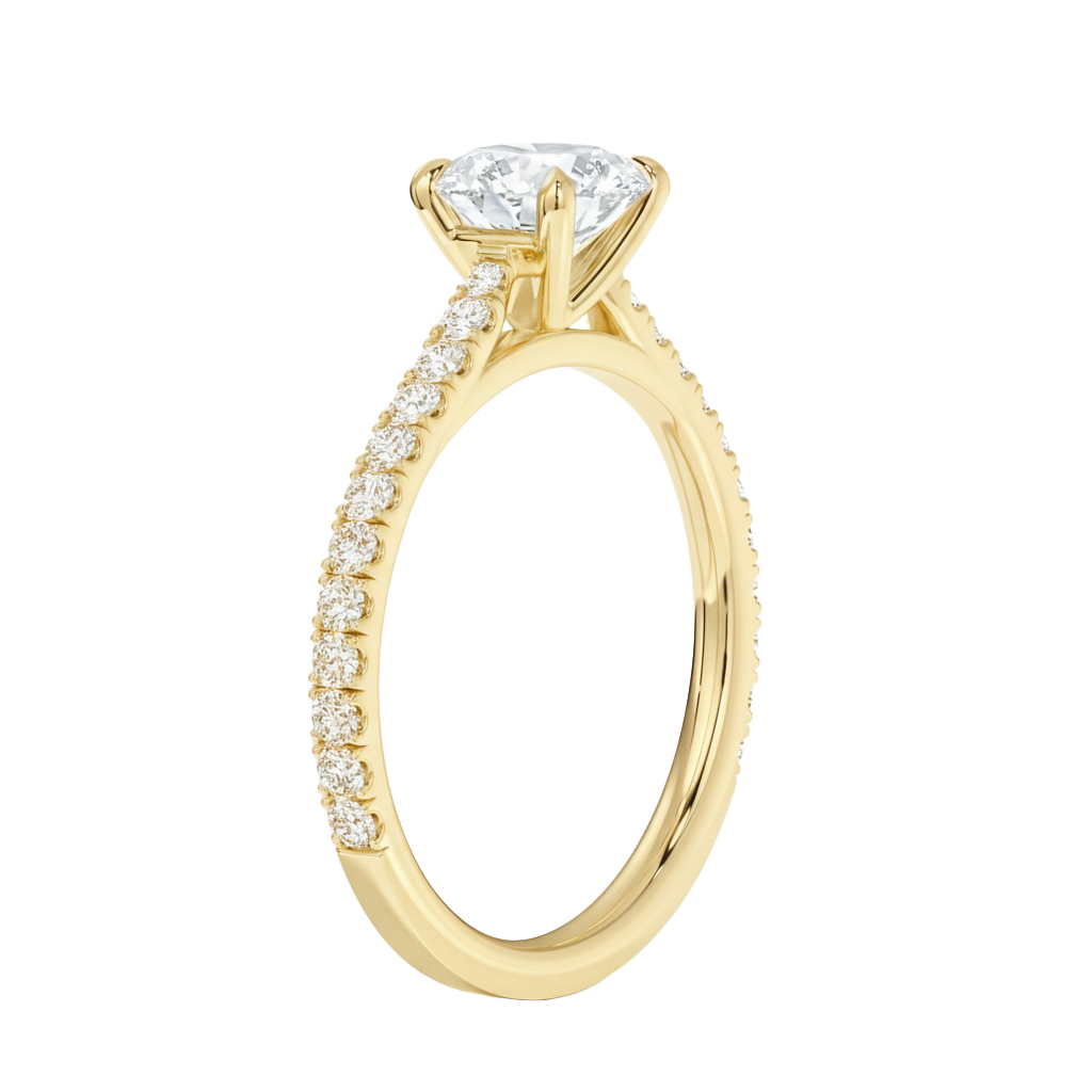 Talia - Marquise - Yellow Gold - Pavé