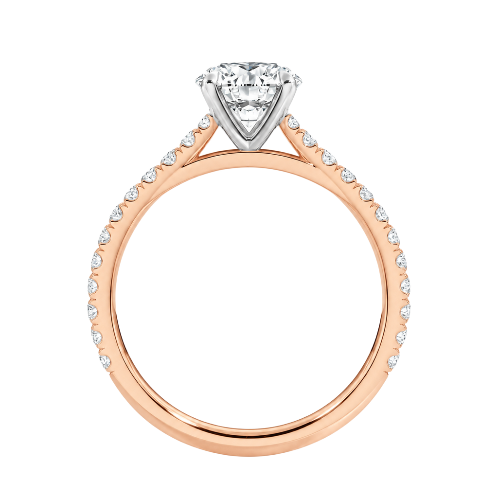 Talia - Oval - Rose/White Tone - Pavé