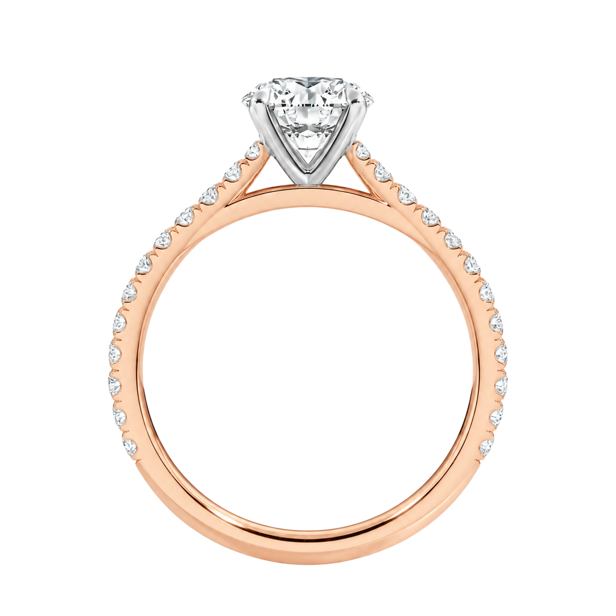 Talia - Oval - Rose/White Tone - Pavé
