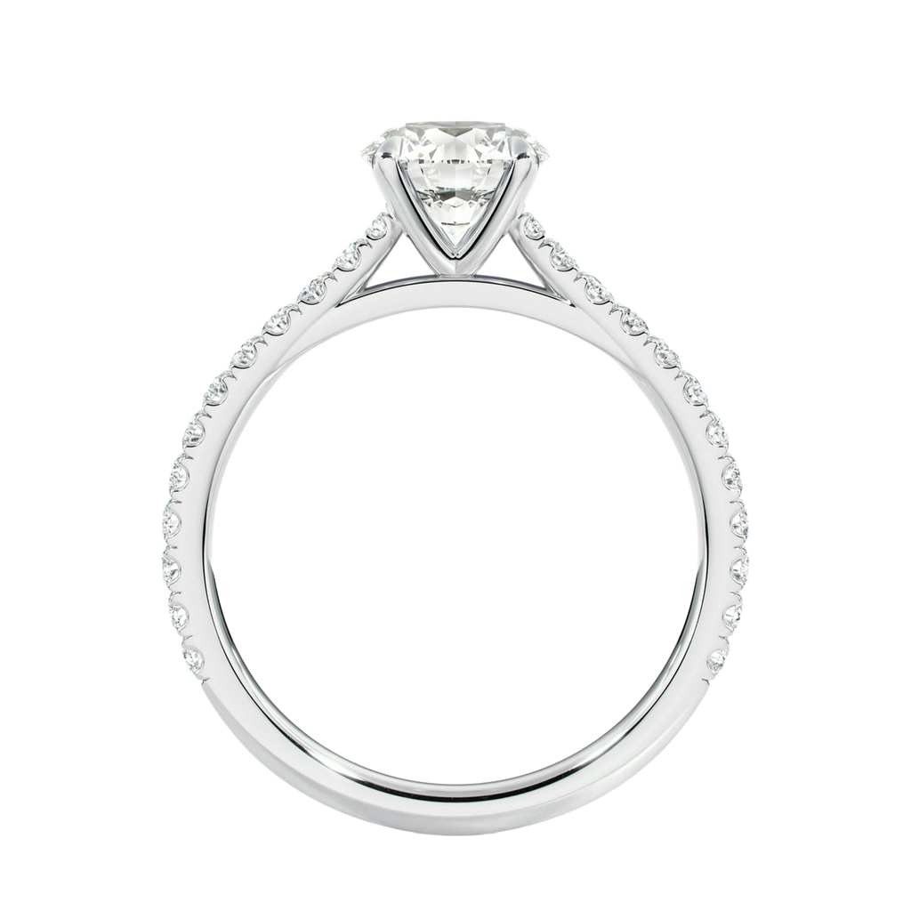 Talia - Emerald - White Gold - Pavé