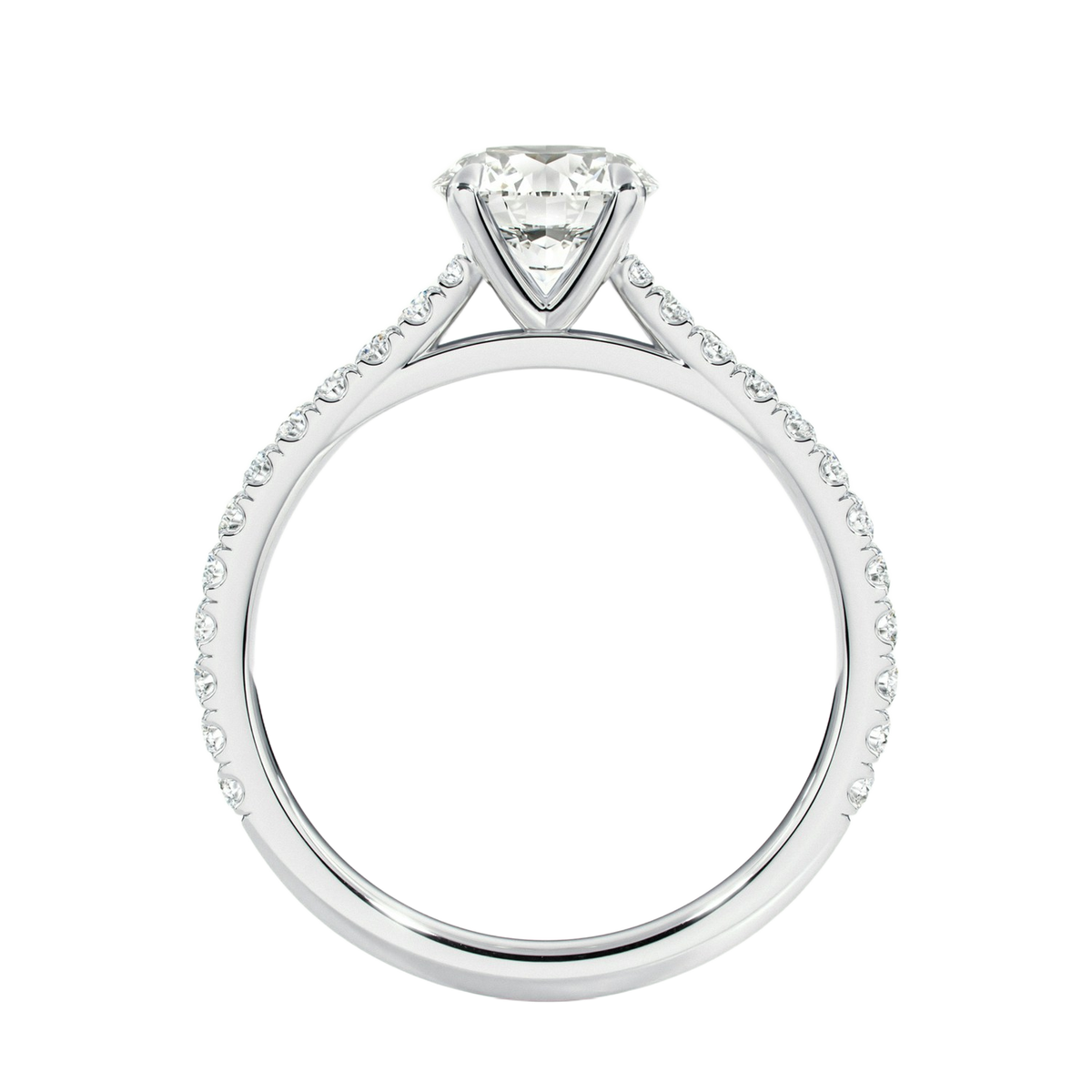 Talia - Emerald - White Gold - Pavé