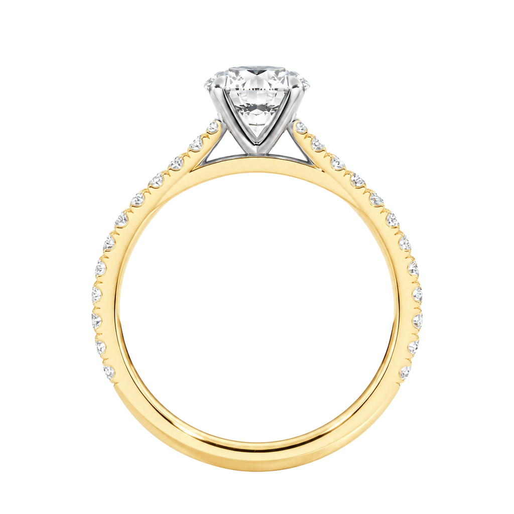 Talia - Marquise - Yellow/White Tone - Pavé