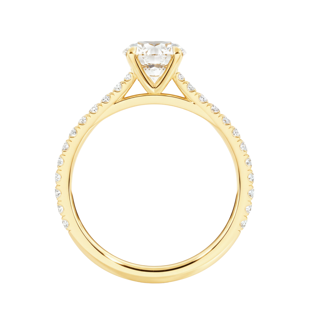 Talia - Marquise - Yellow Gold - Pavé