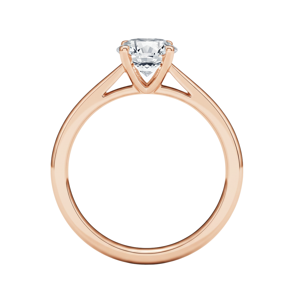 Wreath - Round - Rose Gold - Plain