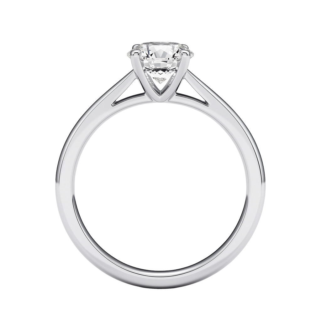 Wreath - Round - White Gold - Plain