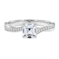 Wreath - Asscher - White Gold - Channel