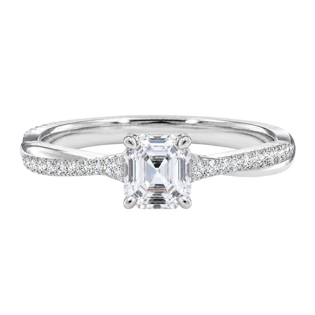 Wreath - Asscher - Platinum - Pavé
