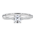 Wreath - Asscher - White Gold - Pavé